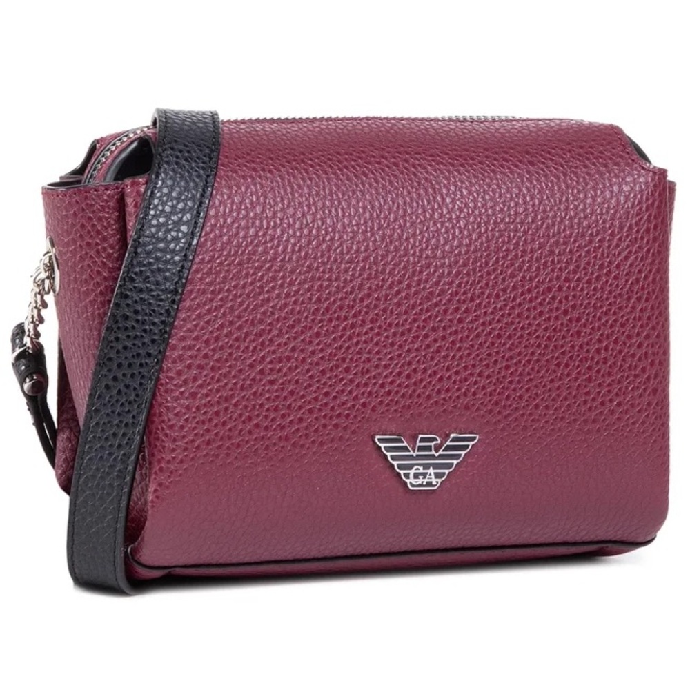 Emporio Armani Deep Burgundy Crossbody Bag